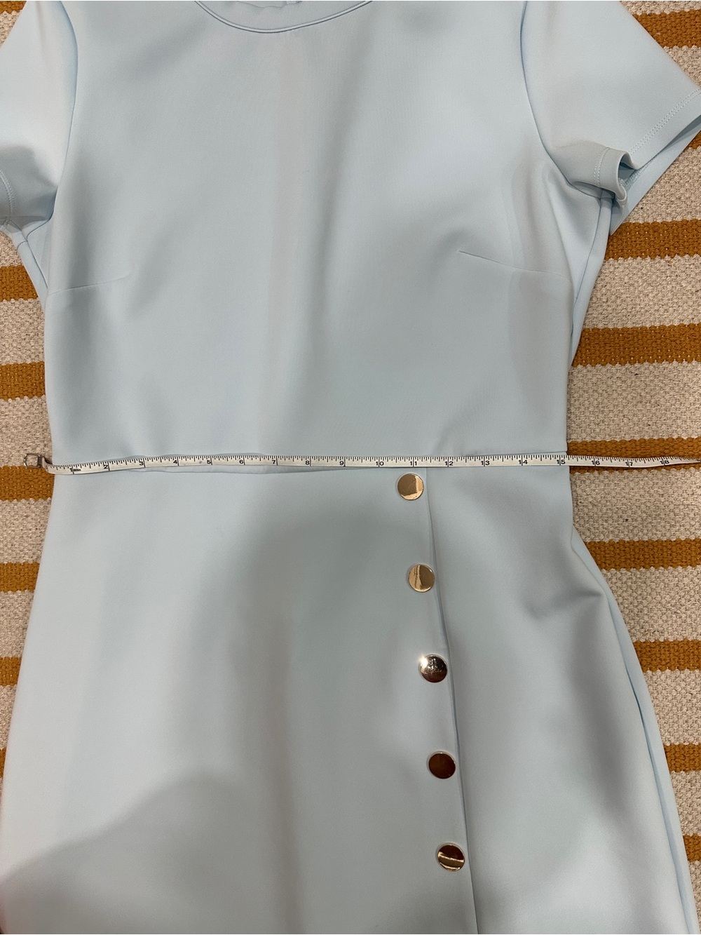 Rachel Parcell Ice Blue Button Front Midi Dress - Picture 4 of 6